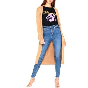 Midi Open Wool Blend Cardigan from LEITH size Small